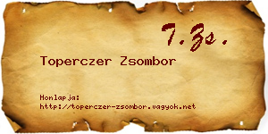 Toperczer Zsombor névjegykártya